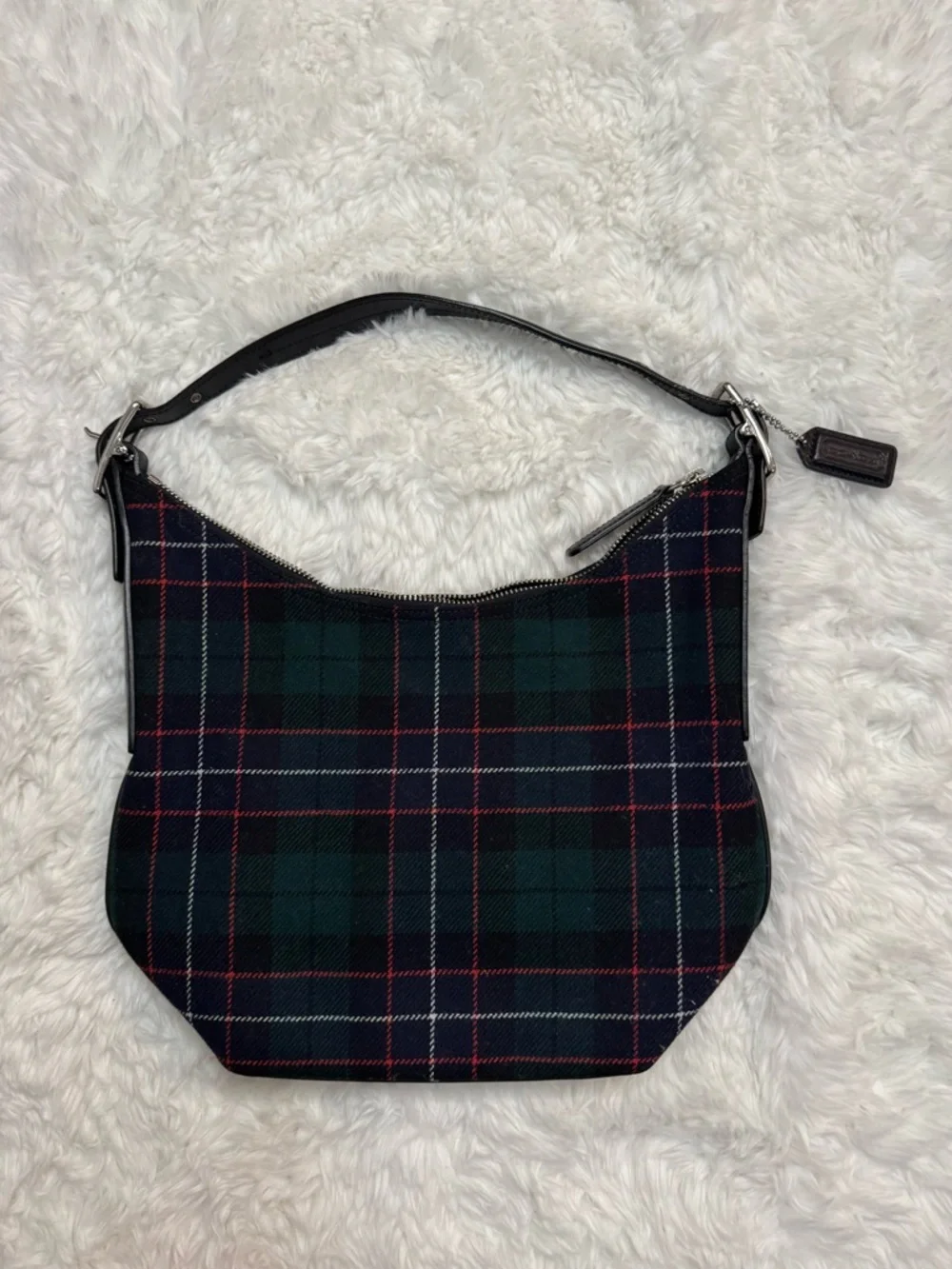 Coach Plaid Tartan Shoulder Bag Y2K Eras